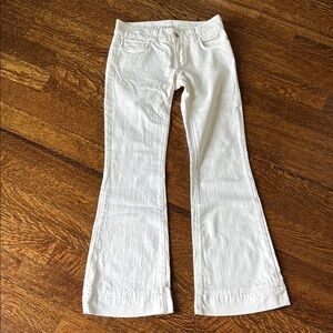 J Brand Lovestory White Flared Jeans Size 26